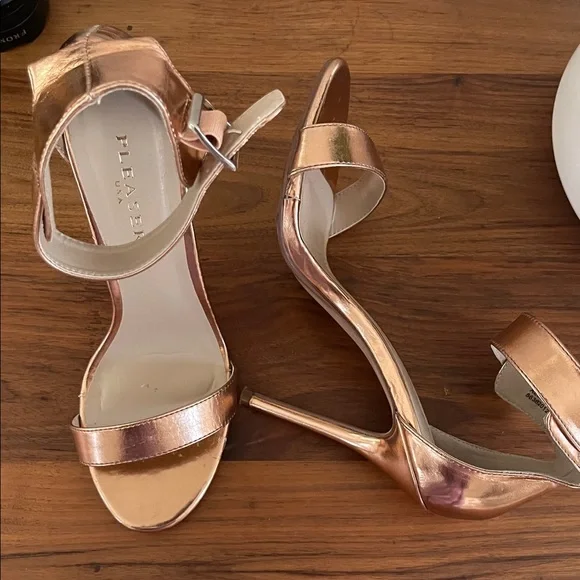 Pleaser Rose Gold Heels - Picture 7 of 7